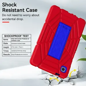 PC + Silicone Shockproof Rugged Tablet Case For Samsung Galaxy Tab A9 8.7 Inch X110 X115 X117 2023 Protective Cover
