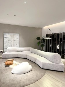 Canapé en velours côtelé de grande taille, reproduction du style minimaliste italien Edras |   Ensemble modulaire amovible de conception d'appartement de grande taille - Product Image 3
