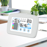 KH-CL149 Écran Tactile de La Station Météo Atomique Horloge Numérique Intérieur Extérieur Thermomètre Sans Fil Température Humidité Moniteur