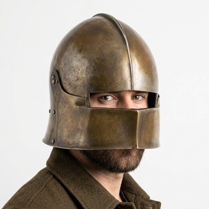 CH Caldor Darkened <b>Fantasy</b> Medieval Vintage Gothic Camping Helmet 18 Gauge Steel Handmade Polished Halloween Diwali New Year - Product Image 1