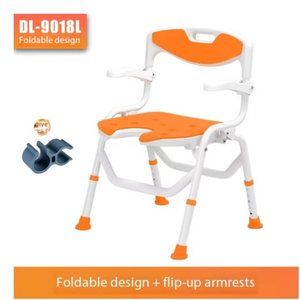 Bath Safety Rotatable Foldable Backrest Aluminium Shower Chair Seat for Elderly and Disabled - Product Image 3
