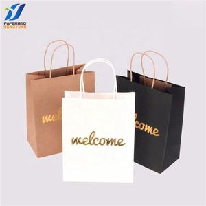 ถุงกระดาษคราฟท์สีน้ำตาลพิมพ์ลายแบบกำหนดเอง รีไซเคิลได้ - Product Image 1