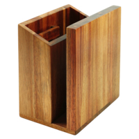 Prêt à expédier, faible MOQ, porte-couteaux magnétique en bois d'acacia et porte-ustensiles de cuisine