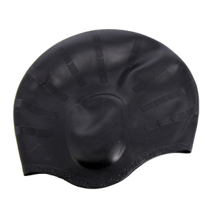 Gorro de Natación de Silicona con Orejeras, Diseño Texturizado en Forma de Lágrima para Adultos y Niños, Logotipo Personalizado, Venta al Por Mayor - Product Image 2