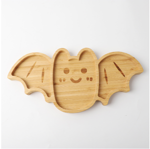 Ensemble <span class=keywords><strong>de</strong></span> vaisselle en bambou respectueux <span class=keywords><strong>de</strong></span> l'environnement pour enfants, dîner amusant, citrouille, chauve-souris, <span class=keywords><strong>jeu</strong></span> d'assiettes pour bébé - Product Image 1