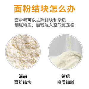 Tamis à farine en plastique 60 mailles, outil de pâtisserie fin, tamis rond manuel de cuisine - Product Image 5