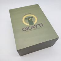 Boîte de présentation de caviar en forme de livre en carton écologique de luxe noir personnalisée avec écran LCD