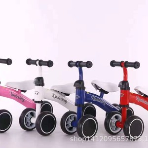 Children's Balance Bike Four Wheel <b>Pedal</b> Free Scooter For Toddlers Mixed Colors Integral Chassis Design - Product Image 3