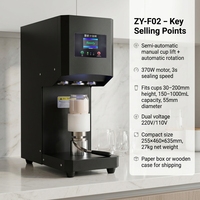 Scelleuse de boîtes entièrement automatique avec plage de 150-1000 ml, hauteur de pot de 30-200 mm, machine à sceller les gobelets en plastique pour café et thé