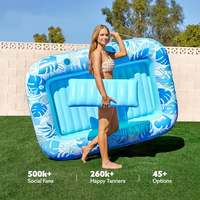 Chaise longue gonflable en PVC pour adultes, grande baignoire de bronzage et lit d'eau gonflable pour piscine