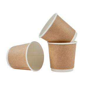 Gobelets en papier jetables 100% biodégradables, prix d'usine, 8 oz, impression personnalisée, gobelet à café en papier à double paroi pour boissons chaudes - Product Image 4
