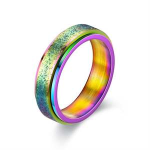 Stainless Steel <b>Ring</b> Rotatable Anti <b>Anxiety</b> Decompression <b>Ring</b> Lovers <b>Ring</b> Jewelry Wholesale - Product Image 2