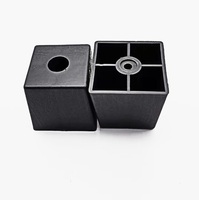 Pieds de canapé carrés en plastique 52x50mm pour canapés, pieds en plastique pour meubles
