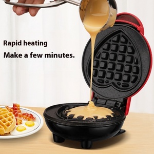 Gaufrier électrique miniature en plastique pour usage domestique, surface antiadhésive, efficacité énergétique classe A+++, entièrement automatique, pour pain et gâteaux - Product Image 3