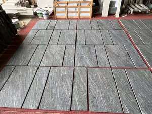 Sương Mù màu xám tĩnh mạch đá Granite lát đối phó bước t20mm t30mm tùy chỉnh cảnh quan tự nhiên <span class=keywords><strong>grey</strong></span> Grain Granite Patio Lát lát gạch lát - Product Image 5