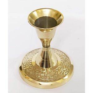 <b>Brass</b> 3.2-Inch Candle Stand Living Room Metal Pillar <b>Holder</b> Table & Wedding Gift Centerpiece Elegant <b>Candlestick</b> Lanterns & Jars - Product Image 4