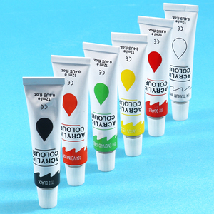 <span class=keywords><strong>Peinture</strong></span> <span class=keywords><strong>acrylique</strong></span> aquarelle professionnelle Foska, ensemble de 12 couleurs avec de grands tubes de 12 ml pour tissu, verre, affiche, <span class=keywords><strong>peinture</strong></span> DIY - Product Image 2