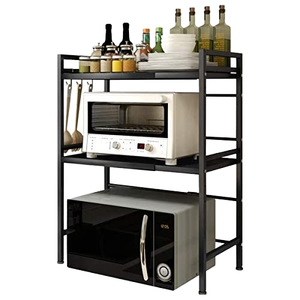 Nouveau design Support métallique en acier au carbone Support <span class=keywords><strong>de</strong></span> rangement multifonction à deux niveaux pour la cuisine Boîte <span class=keywords><strong>de</strong></span> nouveauté pour <span class=keywords><strong>four</strong></span> à micro-ondes - Product Image 1