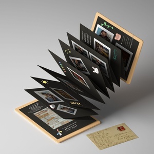 Album photo noir accordéon DIY pliable mécanique 3D, livre <span class=keywords><strong>de</strong></span> 34 pages personnalisable, cadeau commémoratif pour couple, remise <span class=keywords><strong>de</strong></span> diplôme, hommes et femmes - Product Image 1