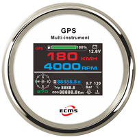 ECMS Speedometer GPS TFT 85mm, pengukur Multi instrumen pengukur suhu air Jam pengukur tekanan minyak 12V/24V 1