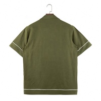Chemise d'été à manches courtes pour homme, personnalisée, style bowling, avec blocs de couleur et col cubain à boucle