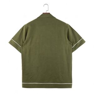 Camisa de Verano Personalizada para Hombre, con Cuello Cubano, Bloques de Color y Cierre de Hebilla, Manga Corta - Product Image 4