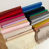 Écharpe en laine 100% authentique de haute qualité, écharpe d'hiver minimaliste en laine pour femmes, châle de mode hivernale