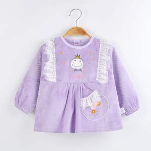 Automne hiver robe de princesse manteau réversible bébé fille vêtements de protection imperméables en arrière manger bavoir vêtements d'extérieur pour bébés - Product Image 5