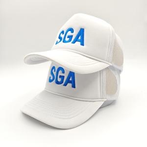 หมวกตาข่ายคุณภาพสูง ผ้าฝ้าย 100% ระบายอากาศได้ดี หมวกเบสบอลทรงทรัคเกอร์แบบโฟม - Product Image 1