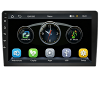 Radio MP5 Universal de 9/10.1 Pulgadas con Pantalla Táctil HD, Carplay, Estéreo, Llamadas Manos Libres por Bluetooth, Reproductor de DVD para Auto
