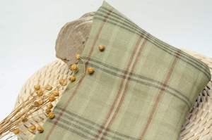 Tissu à carreaux teint en fil 100% <span class=keywords><strong>lin</strong></span> 118 g/m² - Écologique et léger pour chemises et usage sur canapé - Textile pur français - Product Image 5