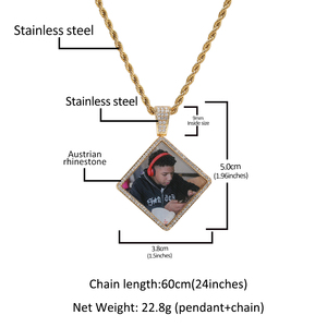 Anlaufbeständiger, vielfältig geformter klassischer Bildanhänger für Sublimation, personalisiertes Erinnerungsgeschenk, wasserdichter Unisex-Fotorahmen-Anhänger - Product Image 4