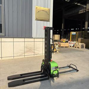 1000kg 1 Ton Outdoor Semi <strong>Electric</strong> Self Loading <strong>Forklift</strong> Full <strong>Electric</strong> Portable Self Load Lift Stacker Cold Storage CE - Product Image 2