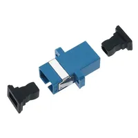 Reliable Industry Standard Blue Simplex SC SC Single Mode Ceramic Fiber Optic Adapter Flange Ultra Low Loss High Return Loss for