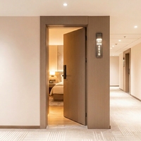 Portes intérieures d'hôtel insonorisées et résistantes à l'humidité, en LVL et MDF, avec technologie anti-étirement pour les chaînes d'hôtels