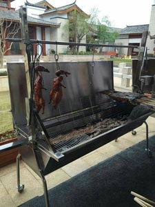 Agnello maiale capra carbone barbecue griglia <span class=keywords><strong>spiedo</strong></span> girarrosto macchina <span class=keywords><strong>per</strong></span> arrostire il maiale con schermo antivento motore da 80kg - Product Image 5