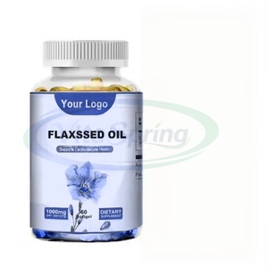 Cápsulas de Aceite de Linaza de Grado Cosmético con Ácido Linolénico, 500 mg, Marca Privada OEM Ausreson - Product Image 1