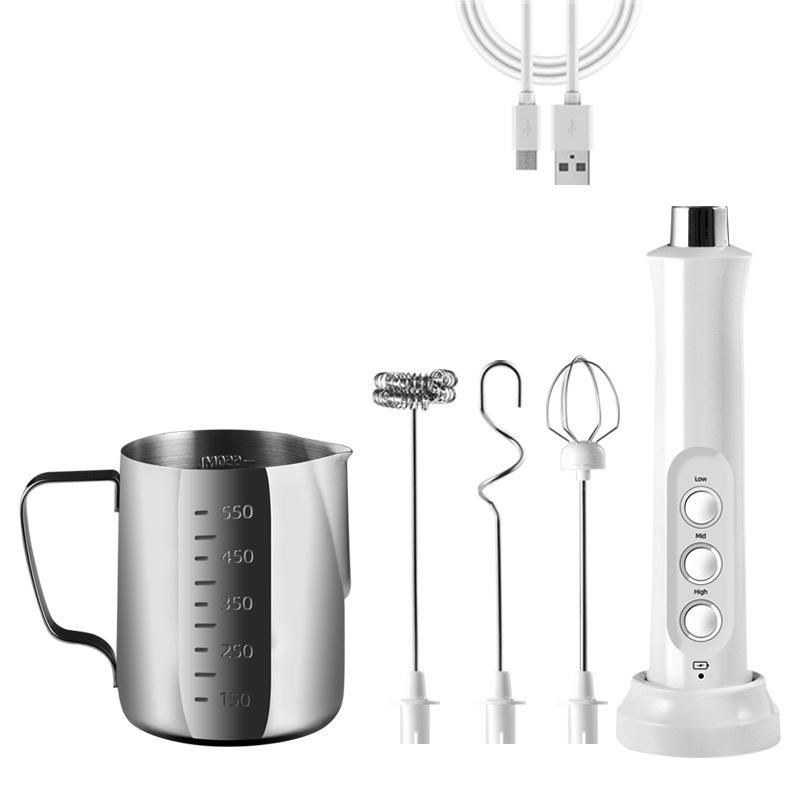 04#เครื่องทำฟองนมสีขาว+ถ้วย 550ml