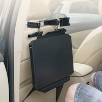 Table pliante multifonctionnelle en plastique pour siège arrière de voiture, support de tablette réglable, porte-gobelet, table de repas portable pour véhicule