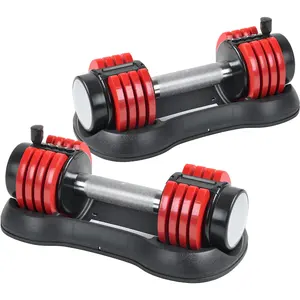 Quick Change Gym Dumbbell Weight Adjust From 2.5 Lbs to 12.5 Lbs with Push-Pull Design Space Saving Dumbbell Set for Fitness