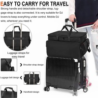 Sac de rangement suspendu en tissu Oxford avec fermeture éclair, multi-usage, portable, pour équipement audio DJ et musiciens, idéal pour les voyages en extérieur