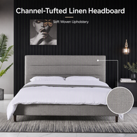 Nouveau lit mural design moderne, cadre de lit double, queen ou king size, mobilier de maison avec tête de lit capitonnée et détails capitonnés
