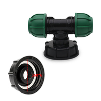 Raccord de compression en PEHD pour IBC, connecteur en T ou coudé en option pour réservoir IBC, conduite d'eau et applications d'irrigation agricole