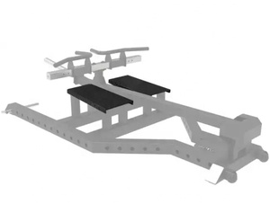 Équipement de fitness professionnel pour salle de sport : Appareil de musculation à charge libre T-Rower avec poignées réglables, pour la musculation de la poitrine en position debout - Product Image 2