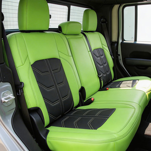 <span class=keywords><strong>Coprisedili</strong></span> in Pelle Personalizzati GANE per <span class=keywords><strong>Jeep</strong></span> Gladiator/Wrangler, Verde e Nero, Traspiranti, Antimacchia, per Tutte le Stagioni, di Lusso - Product Image 2
