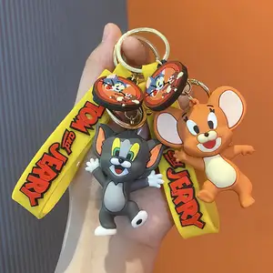 Cartoon Cat Plastic Chain Cute Popular Mouse Custom Key Chain Factory Price Key Ring