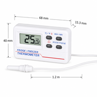 Thermomètre numérique pour réfrigérateur et congélateur avec alarme de température et enregistrement des valeurs maximales et minimales pour réfrigérateur et pièce