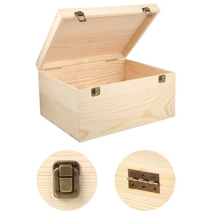 <span class=keywords><strong>Caja</strong></span> de <span class=keywords><strong>Madera</strong></span> de Pino Natural Pulida ESTICK <span class=keywords><strong>con</strong></span> <span class=keywords><strong>Tapa</strong></span> <span class=keywords><strong>con</strong></span> Bisagras y Cierre Frontal, Tema de Arte Folclórico Animal, Tamaño Personalizable, <span class=keywords><strong>Caja</strong></span> Multifuncional - Product Image 3