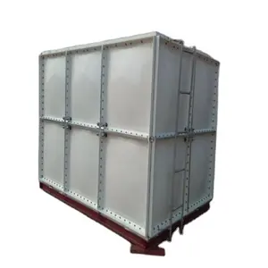 High-place Building Roof Installed Panels Bolted Section Frp Grp Firefighting Water Storage Tank 30cbm