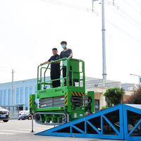Plateforme élévatrice compacte autopropulsée hydraulique 6m 8m 14m 16m 200kg, mini nacelle mobile électrique à ciseaux sur chenilles